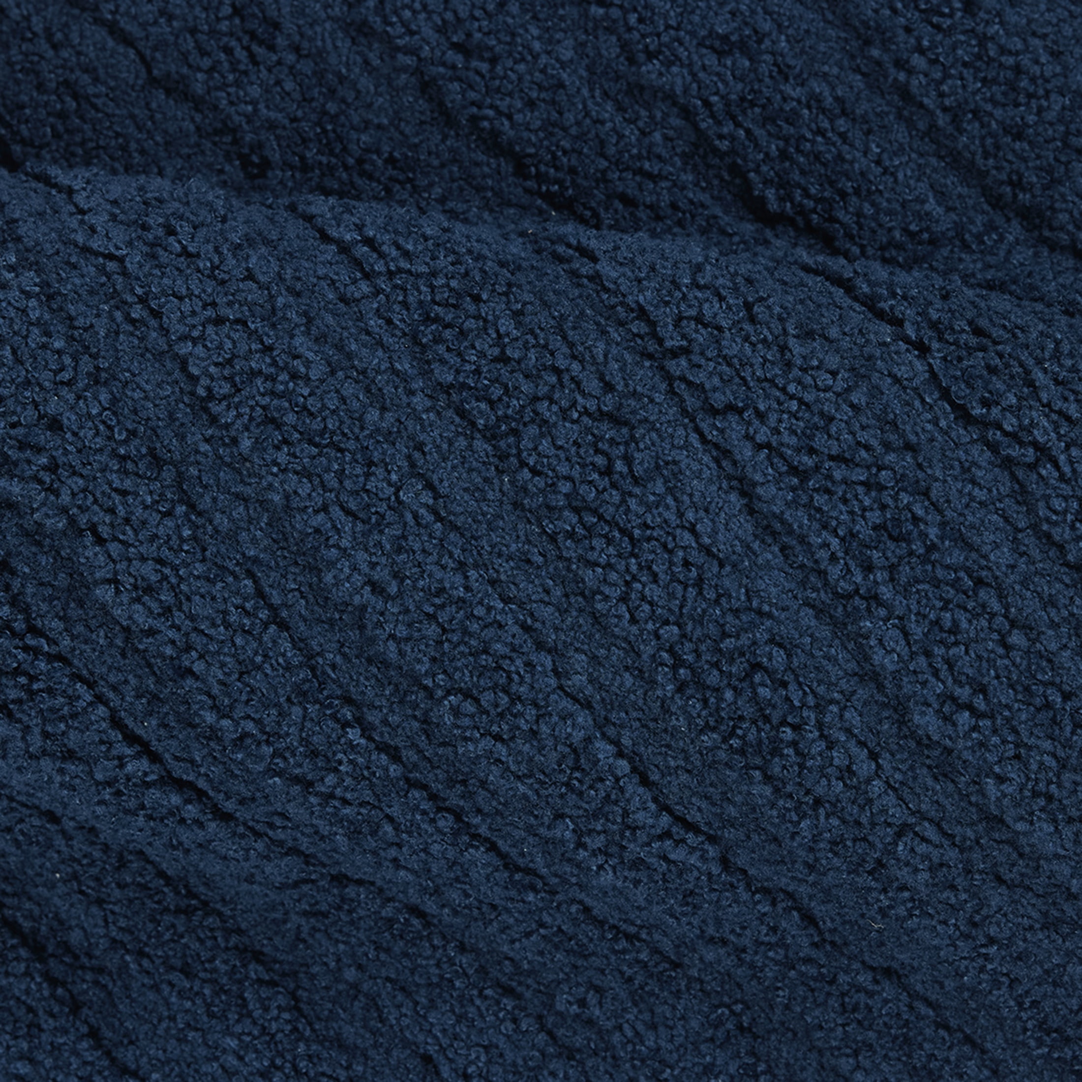 Mainstays Tufted Stripe 2 Piece Bath Rug Bundle, Blue Cove, 17 in x 24 in