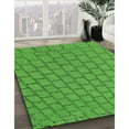 thumbnail image 2 of Ahgly Company Indoor Round Patterned Neon Green Area Rugs, 3' Round, 2 of 6