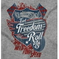 thumbnail image 2 of Let Freedom Roll Classic Muscle Car Plus Size Crewneck Graphic Tee Shirt Brisco Brands 2X, 2 of 6