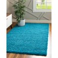 thumbnail image 1 of Unique Loom 3136660 3 ft. 3 in. x 5 ft. 3 in. Solid Shag Rectangular Rug, Turquoise, 1 of 5