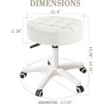 thumbnail image 6 of WXJHL Small Chair Round Rolling stools with Wheels, PU Leather Height Adjustable Swivel Work SPA Salon Stools with 2 Pack, 6 of 6