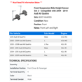 thumbnail image 2 of Front Suspension Ride Height Sensor Set 2 - Compatible with 2004 - 2010 Audi A8 Quattro - Autopart Premium, 2 of 2