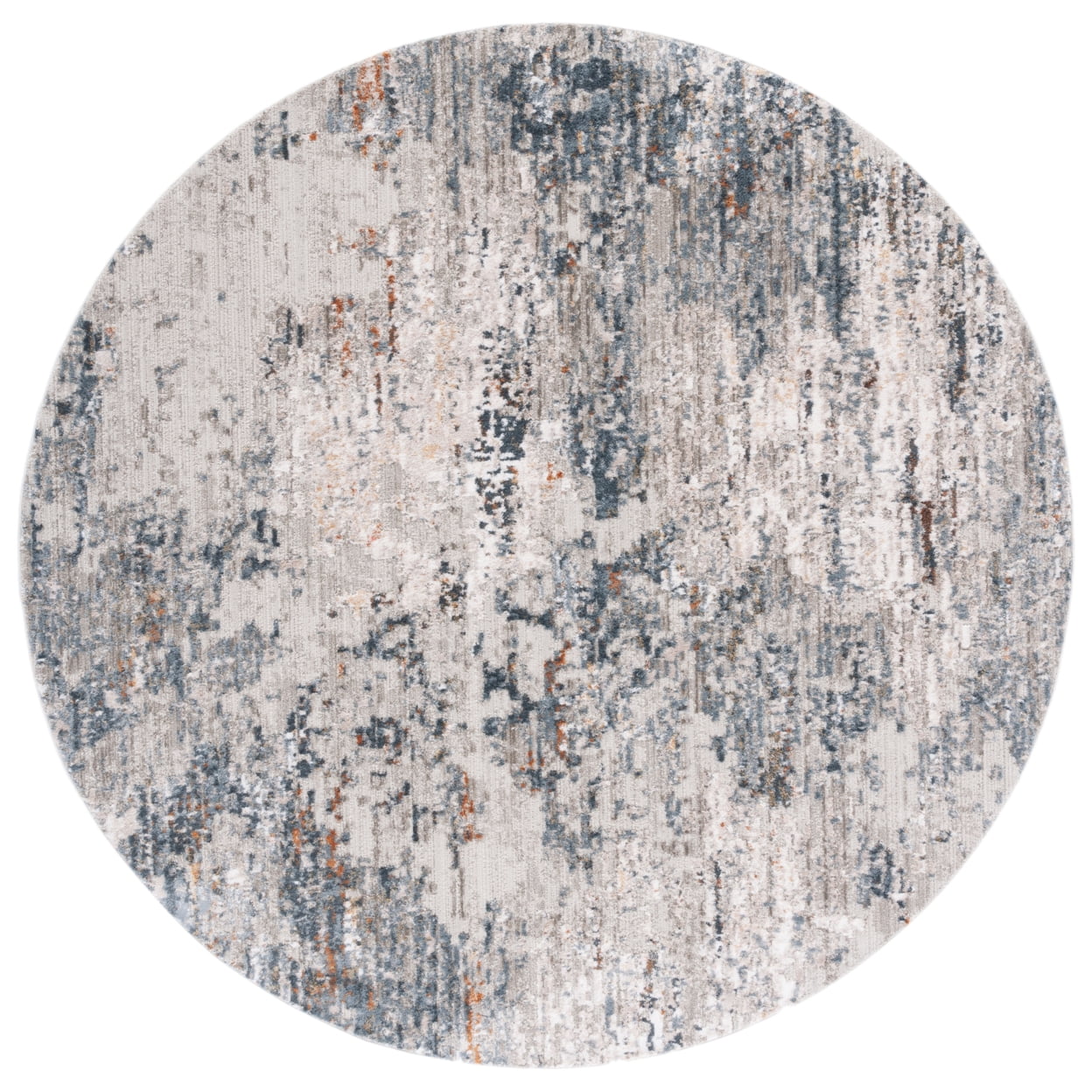 SAFAVIEH Princeton Derrick Abstract Runner Rug, Grey/Ivory, 2' x 8'