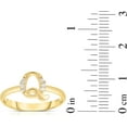 thumbnail image 4 of Floreo 10k Yellow Gold Letter A-Z Small Block Alphabet Character CZ Initial Ring, 4 of 5