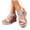 White, variant on Women's Wedge Platform Sandals Fashion Rhinestone Glitter Comfortable Wedding Party Shoes With Elastic Ankle Strap Orange Size 6.5