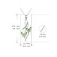 thumbnail image 4 of Peridot Green Butterfly Necklace 925 Sterling Silver Infinity Pendant Necklace with Simulated August Birthstone Crystals, Anniversary Birthday Jewelry for Women, 4 of 5