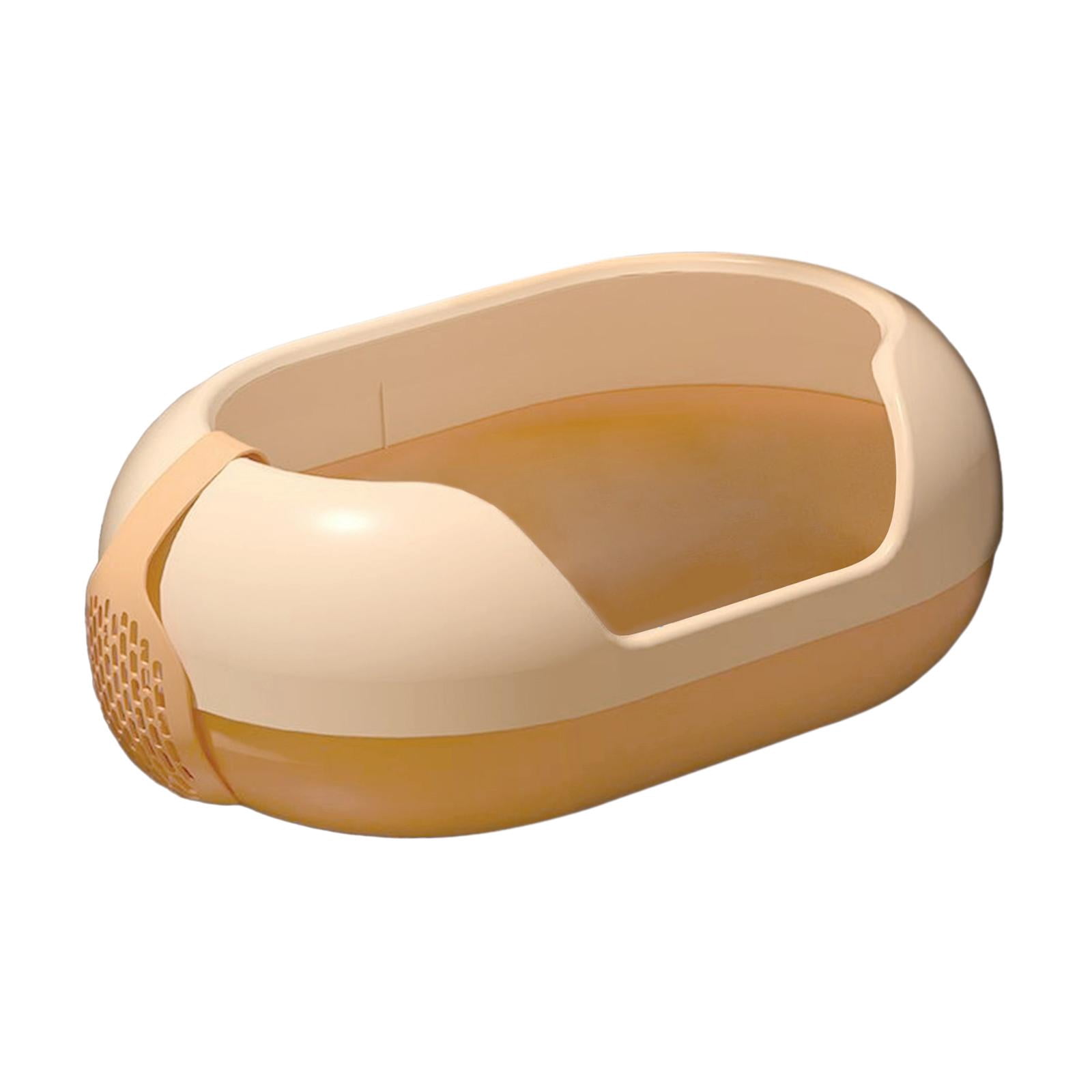 Semi Enclosed Cat Litter Box Large Cat Toilet 60x41x24cm Removable for Cats and Small Dogs Puppy Potty Cat Litter Tray Bedpan violet