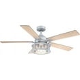 thumbnail image 6 of Parrot Uncle Ceiling Fans with Lights and Remote 52 Inch Ceiling Fan with Light for Bedroom Farmhouse Outdoor Ceiling Fans for Patios Covered, Silver, 1 Piece, 6 of 18