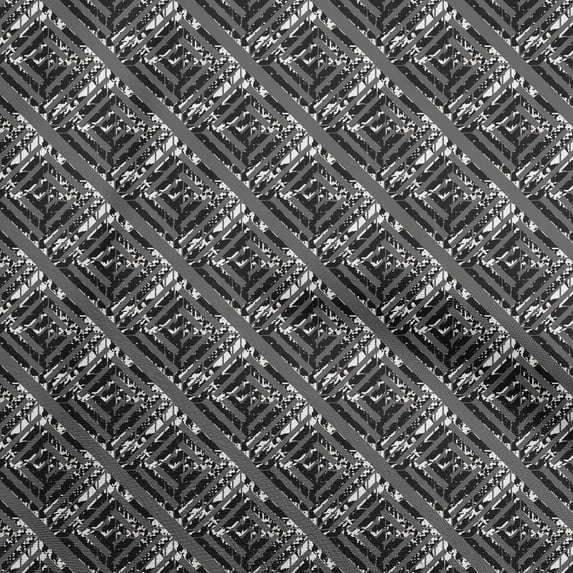 oneOone Cotton Cambric Gray Fabric Geometric Fabric For Sewing Printed Craft Fabric By The Yard 42 Inch Wide