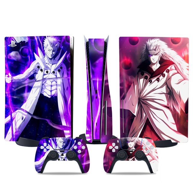 PS5 optical drive version sticker, cool PS5 skin, controller handle,for PS5 console and controller,NARUTO