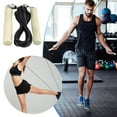 thumbnail image 2 of Hearth & Gear 7.87ft Jumping Rope Workout Rope Adjustable Sports Wooden Handle Home Or Gym Personal Training Rope Long Speed Exercise Cardio Leg Stretching Strap for Bolster Yoga Rectangular Node Yoga, 2 of 7