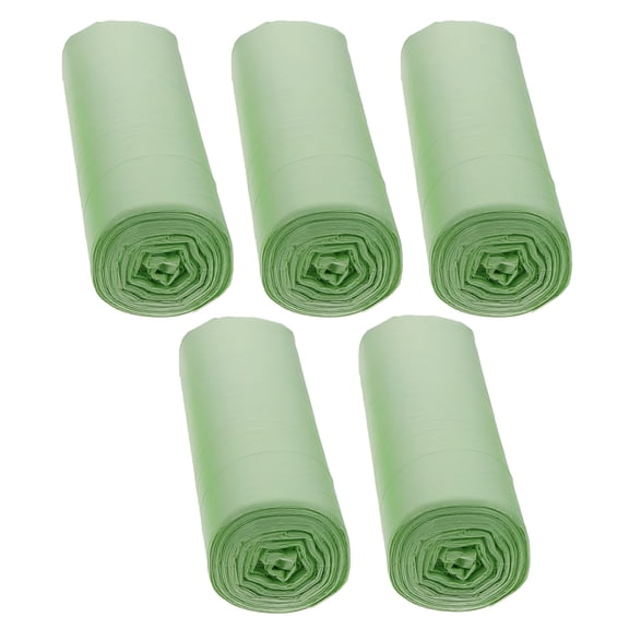 CCOCC 100 Pcs Biodegradable Compost Trash Bags, Eco-Friendly Disposable Garbage Liners with Drawstring, Puncture Resistant for Kitchen, Home, Office, and Garden