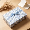 thumbnail image 4 of 20Pcs 14"X20" Floral Wrapping Paper Mini Roll, Blue & Purple Watercolor Hydrangea on Pearlescent Background, Elegant Gift Wrap for Valentine’S Day, Wedding, Bridal Shower, 4 of 5