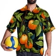 thumbnail image 4 of Tangerine Men's Short Sleeve Beach Shirts, Hawaiian Printed Button Down Summer Casual Unisex Men's Shirts, 4 of 6