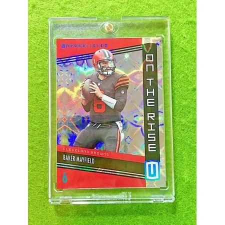 Baker Mayfield Prizm Galactic Ssp Card Jersey #6 Browns 2019 Panini Unparalleled