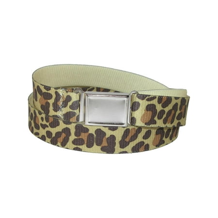 Size one size Women's Plus Size Elastic Leopard Print Belt with Magnetic