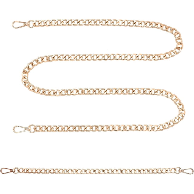 Correa para bolso de mano en 2 tamaños, asa de bolso, cadenas metálicas para bolso de hombro, correas, asa de bolso, cadenas decorativas de repuesto con broches
