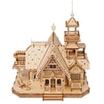 thumbnail image 2 of Puzzle de madera 3D KWASVLYA Vintage Villa con luces LED, 2 of 9