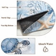 thumbnail image 5 of Retro Sea Turtles Area Rugs 3x5 ft Ocean Sea Star Corals Animals Washable Rug Non Slip Indoor Carpet Absorbent Floor Mat for Living Room Bedroom Dining Room, 5 of 9