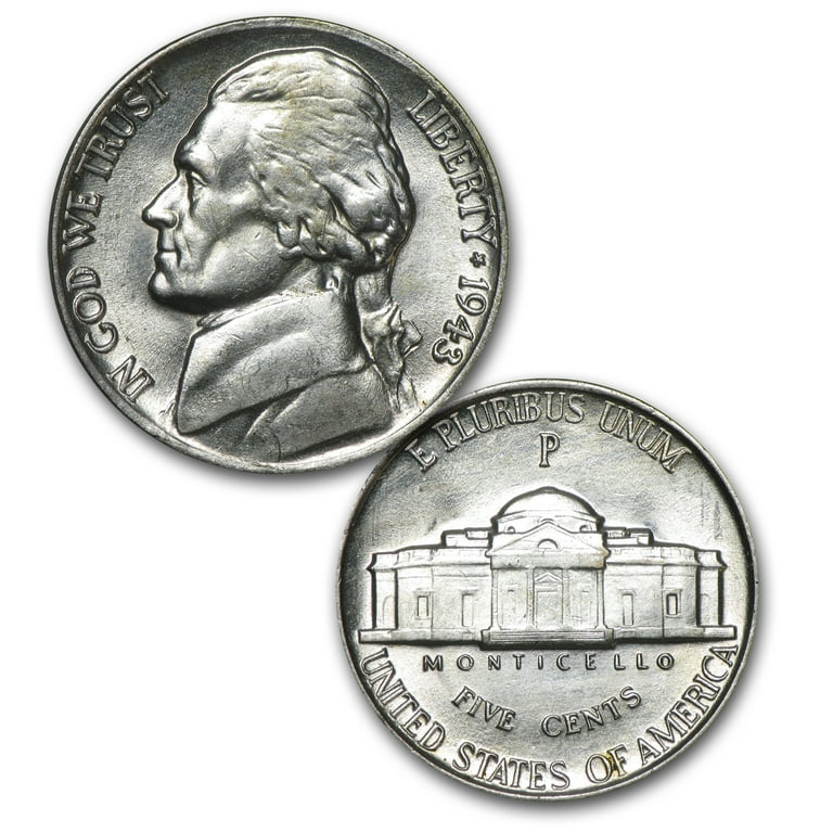 1942-1945 BU 35% Silver Wartime Nickel Set - Junk Coins with