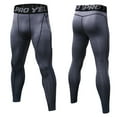 thumbnail image 2 of Fgnfyis Mens Exercise Tight Fitness Running Stretch Basketball Base Training Compression Pants Fitness Pants Mens Pants Grey L, 2 of 5