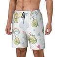 thumbnail image 2 of Haiem Green Blue Avocado Men'S Quick-Dry Swim Trunks: Comfortable Beach Shorts With Mesh Lining And Pockets - Ideal For Swimming And Sunbathing X-Large, 2 of 9