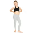thumbnail image 2 of Stretch Is Comfort Stretchy Girl's Cotton Leggings Heather Gray XX-Large, 2 of 6