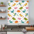 thumbnail image 5 of Cute Dinosaur Sheer Curtains 63 Inches Long, Cartoon Dino Funny Boys Girls Children Light Filering Curtains, Breathable Simi Curtain Privacy Drapes for Living Room Bedroom Window Treatment, 5 of 9