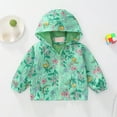 thumbnail image 2 of Yindaity Boys Girls Hooded Rain Jackets Waterproof Rain coats Windbreaker for Kids Lightweight Jackets(Green,12-18 Months), 2 of 7