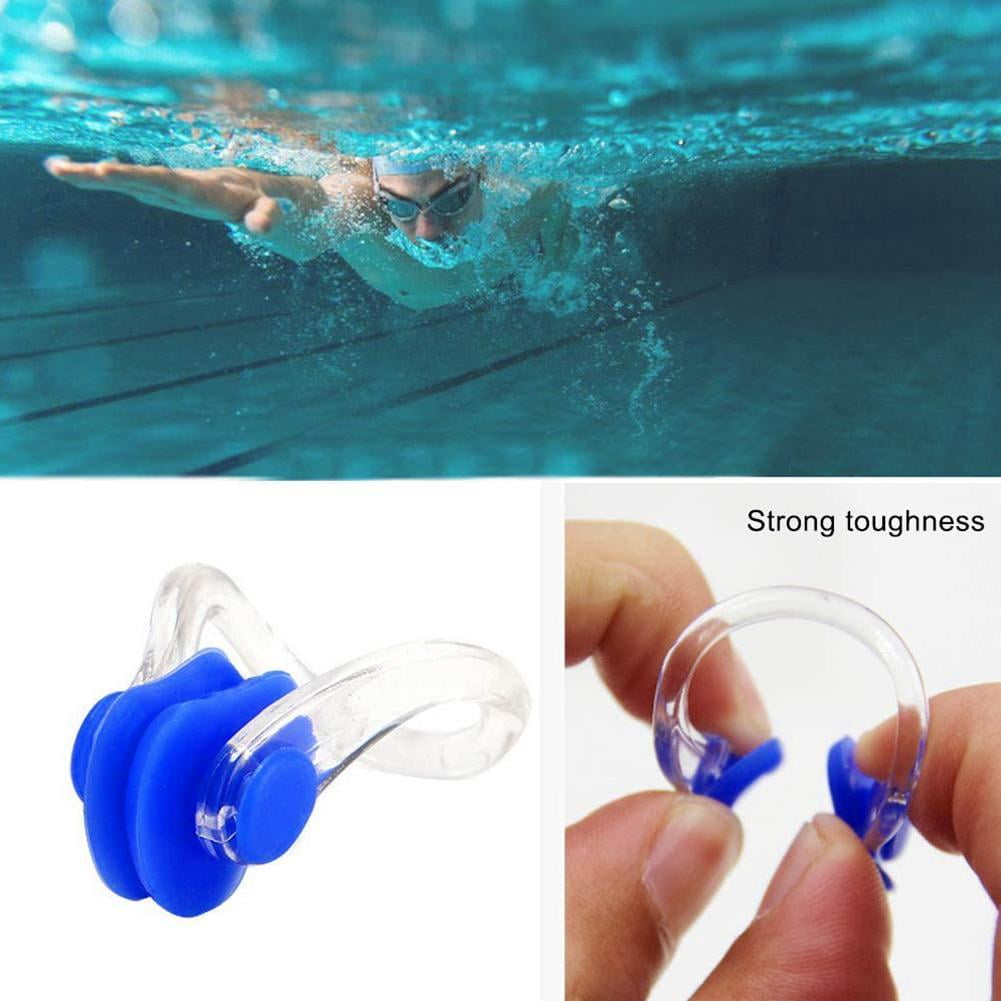 6 PCS Swim Beginner Diving Swimming Soft Silicone Skin-Friendly Nose Clip Set 