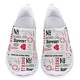 thumbnail image 1 of Zapatillas ligeras de verano para mujer, mocasines planos con estampado de latidos del corazón para enfermera, zapatos de malla transpirables antideslizantes, calzado femenino, 1 of 5