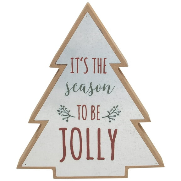Northlight Tree Shaped "It's the Season to be Jolly" Christmas Sign - 10"