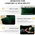 thumbnail image 3 of Modular Sectional Sofa Set, 120" Oversized Corduroy Couch, U Shaped Convertible Cloud Couch with Double Chaise, Comfy Sofa Sleeper 3 Deep Seat Sofas for Living Room, Apartment, Green, 3 of 9
