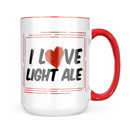 

Neonblond I Love Light ale Beer Mug gift for Coffee Tea lovers