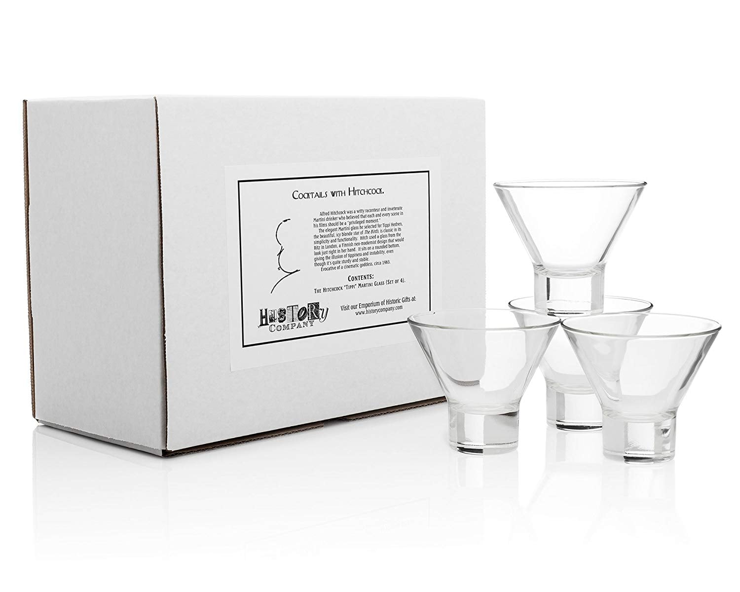 The Hitchcock "Tippi" Martini Glass (Gift Box Set of 4