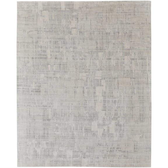 Feizy Eastfield Modern Abstract, Ivory, 2' x 3' Accent Rug Sheen Handmade Casual Distressed Floor Rug for Living room Bedroom