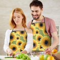 thumbnail image 5 of Green Sunflower Pattern Apron-Garden Aprons for Women with Pockets-Cotton Linen Waterproof Kitchen Cooking Gardening Aprons Adjustable for Kitchen,Cooking,BBQ and Salon 33x27 Inch, 5 of 7