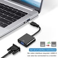 thumbnail image 2 of USB to VGA Adapter for Monitor, VGA to USB 3.0/2.0 Converter 1080P Multi-Display Video Cable for Laptop Desktop PC to Monitors, Projector, TV. (Not Support Chromebook) Black Black, 2 of 5