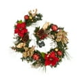 thumbnail image 3 of 6FT Christmas Garland with Lights, Prelit Artificial Christmas Garland with Pine Cones Poinsettia， Cordless Xmas Garland for Fireplace Mantle Stairecase Indoor Outdoor Holiday Home Decorations, 3 of 8