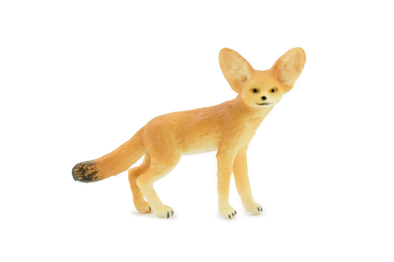 Fox, Bat Eared, Fennec Fox, Rubber Animal, Hand Painted, Realistic Toy