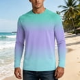 thumbnail image 2 of Men's UPF 50+ Sun Shirts Long Sleeve UV Protection Water Rash Guard Lightweight Cooling Fishing Shirts 2026,XL,Purple, 2 of 7