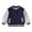 Navy, variant on Toddler Boys Girls Varsity Jacket Stand Collar Bomber Coat Baseball Sweatshirt Colorblock Drop Shoulder Outerwear Pockets