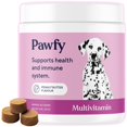 thumbnail image 1 of Multivitamínico para perros Pawfy 15 en 1 para piel y pelo, 30 masticables, 1 of 6