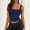#250417A342 Blue, variant on Aloohaidyvio Tank Tops for Women No Boundaries Sleeveless Square Neck Shirts Double Layer Workout Summer Casual Basic Crop Tops