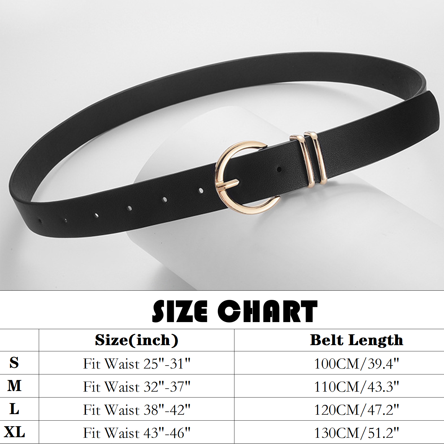 REDESS 3 Pack Women Leather Belts with Gold Buckle photo 5