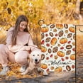 thumbnail image 6 of diyeu Welcome Fall Football Pumpkin Decorative Garden Flag, Autumn Sport Game Day Maple Leaves Yard Outside Home Decoration, Rugby Seasonal Burlap Outdoor Small Decor Double Sided 12 x 18, 6 of 6