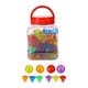 thumbnail image 1 of 60 piezas de sólidos geométricos, formas 3D, juguetes de mesa de luz, juego sensorial, formas geométricas para niños, bloques transparentes para niños, 1 of 10