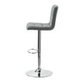 thumbnail image 5 of Jenna 3-Piece Metal and Glass Pub Table Set, Chrome Base with Gray Faux Leather, 5 of 10
