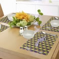 thumbnail image 4 of Ambesonne Mardi Gras Place Mats Set of 4, Hand Writing Design, Standard Size, Purple Green Yellow, 4 of 6