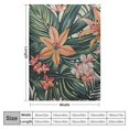 thumbnail image 4 of Orinice Flower Leaf Pattern Warm Lightweight Blanket Soft Fleece Blankets All Seasons Decor Gift Blanket 60x80in, 4 of 6